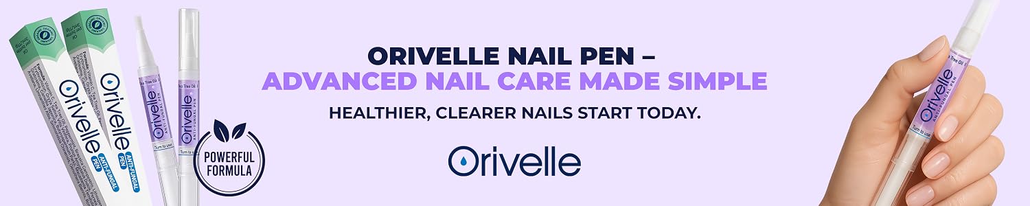 Orivelle pens laid out on a pale background